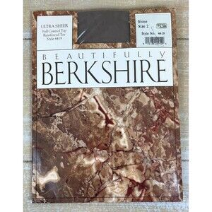 Beautifully Berkshire Ultra Sheer Control Top Pantyhose Size 2 Stone - New